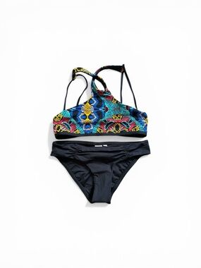 NWOT L*Space high neck bikini set tribal print